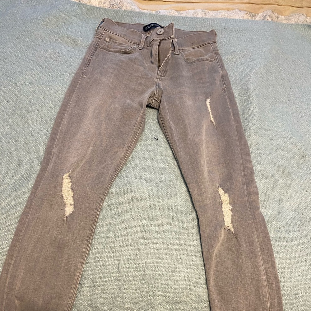 Express Grey Jeans Sz 4 like new